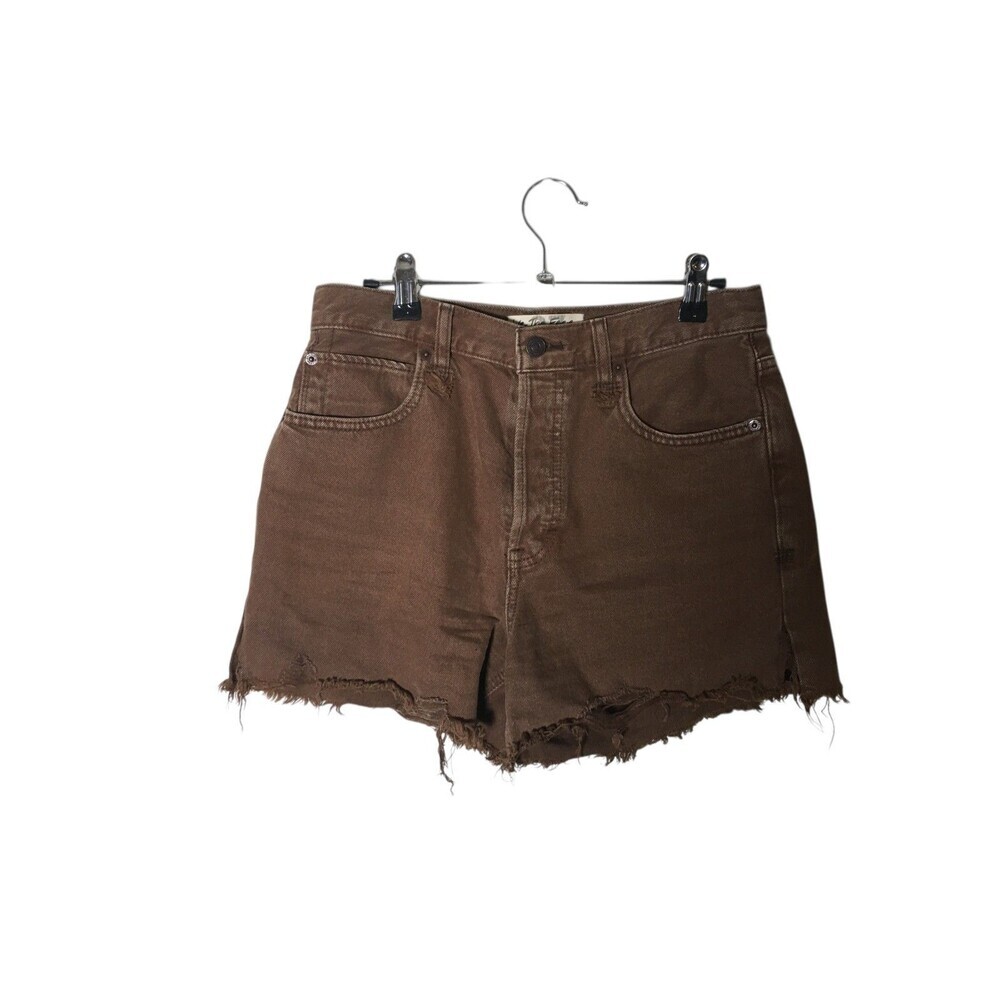 We The Free Shorts Women's Size 27 Short Raw Hem Makai